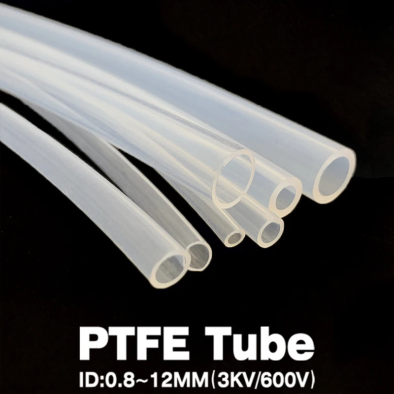 ID 0.812mm 프리미엄 투명 PTFE 튜브 내산내알칼리성 고온 절연 산업용 튜빙 (유체 이송용)