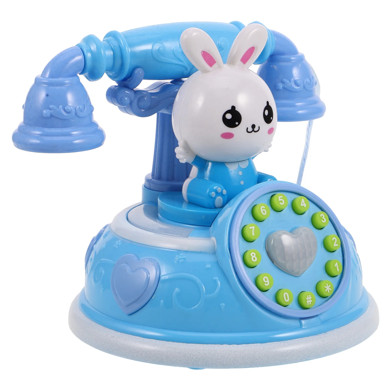 Retro Telephone Toy Cellular Training Electronic Landline Pretend Party Favor Kids Play Plastic Toddler Light Rotary 4