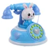 Retro Telephone Toy Cellular Training Electronic Landline Pretend Party Favor Kids Play Plastic Toddler Light Rotary 4