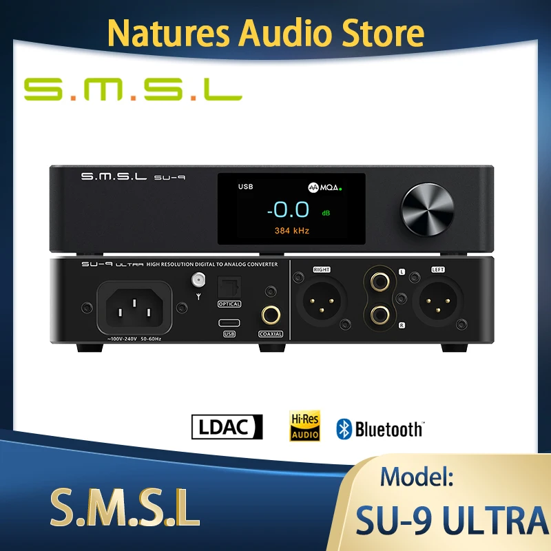 

SMSL SU9 ULTRA MQA Bluetooth 5,0 декодер Φ AK4499EX DAC предусилитель звука настольный USB DAC поддержка LDAC APTX HD