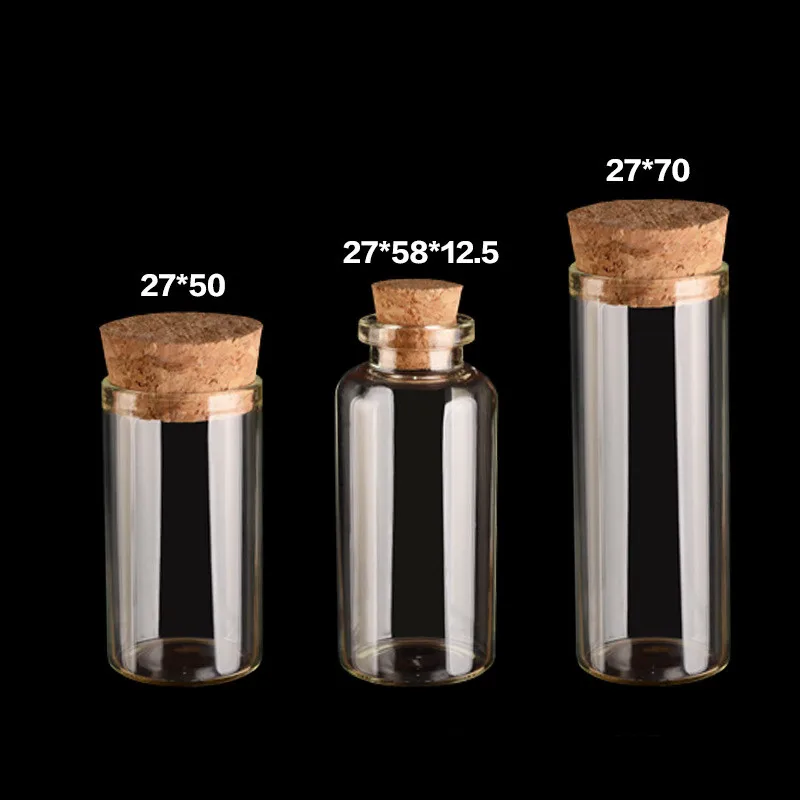 30X 20/30ml Test Tubes Glass bottle With Cork Lids Potion Bottles Glass Jars Glass Spice Jars Glass Wedding Wishing Bottles Jars 2