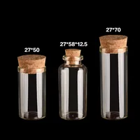 30X 20/30ml Test Tubes Glass bottle With Cork Lids Potion Bottles Glass Jars Glass Spice Jars Glass Wedding Wishing Bottles Jars 2