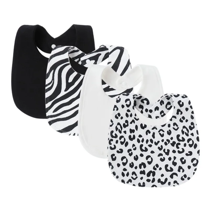 4Pcs Baby Bibs Burp Clothes Cartoon Newborn Saliva Towels for Girls Boys Cotton Kids Apron Infant Accessories Toddler Bibs Set
