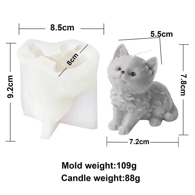 XNAUVOI Moule Silicone Chat,3D Moule en Silicone Chat,Moule