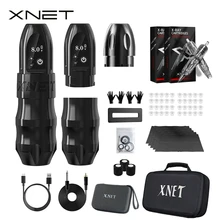 XNET Titan Wireless Tattoo Machine Kit with Extra 38mm Grip 2400mAh Battery 40pcs Mixed Tattoo Cartridge for Tattoo Artists