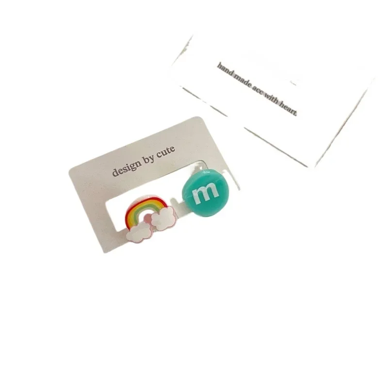 2pcs/lot Cartoon Bear Cherry Hairpins for Baby Girls Cute Mini Grab Clip  Headwear Headdress Little Hair Accessories Girls Kids