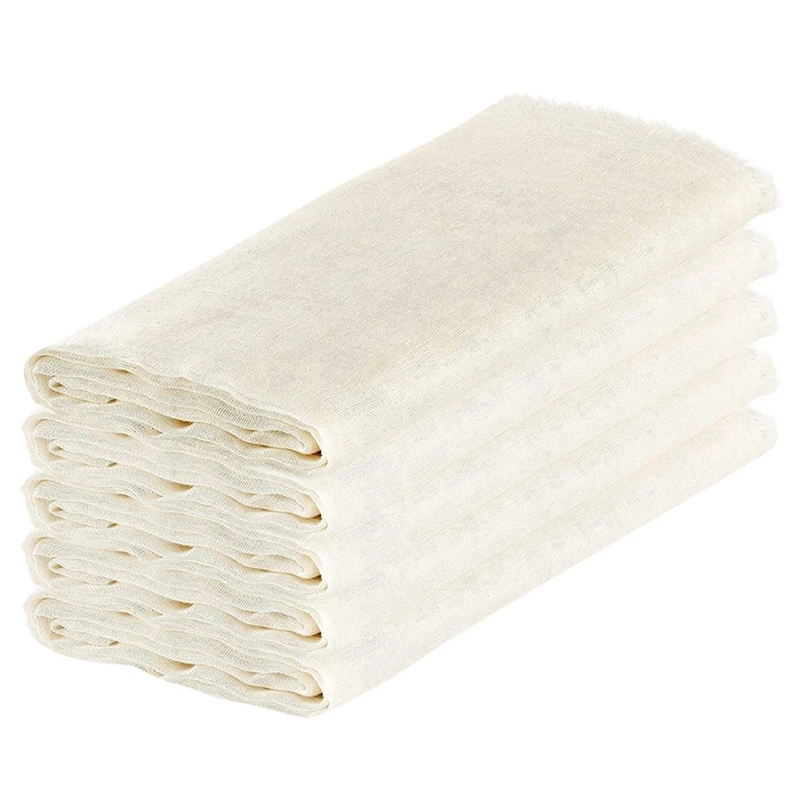 

New Muslin Cloths For Cooking, Pack Of 15 (50X50CM), Unbleached, Cotton Reusable And Washable Cheese Cloths For Straining