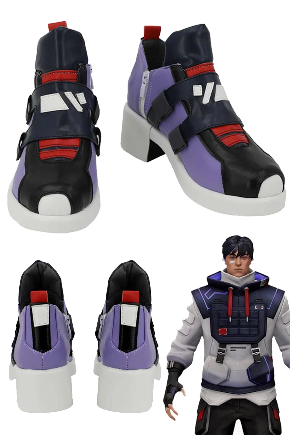 

Обувь для ролевых игр ISO, аксессуары для костюмов Valorant, Мужская обувь для ролевых игр, фантазийное причудливое платье