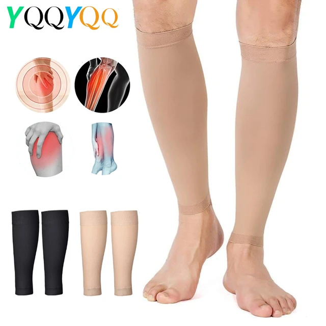 1Pair Calf Compression Sleeve for Men & Women, Footless