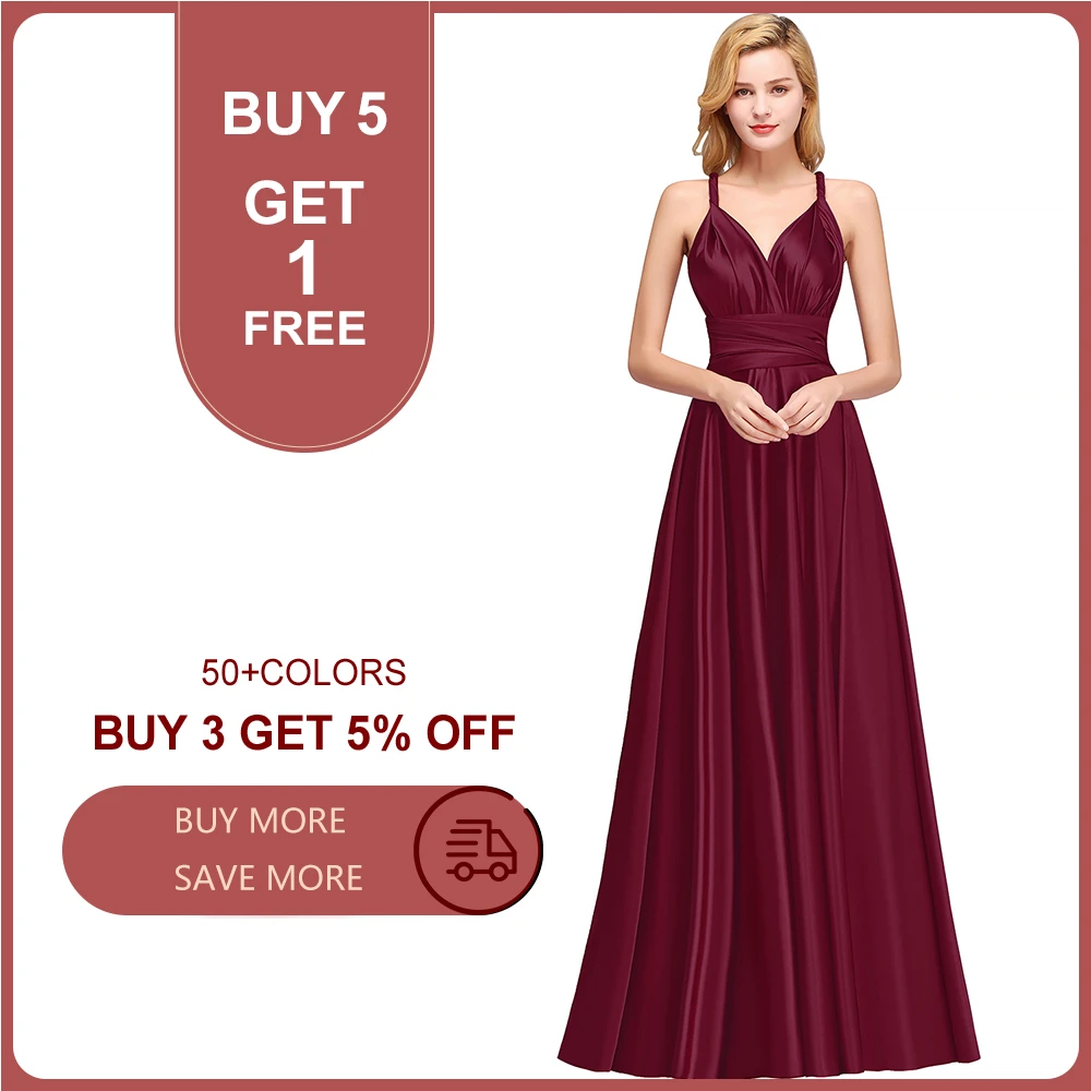 Misshow New Bridesmaid Dresses 2021 Milk Fiber Variable Wearing Ways