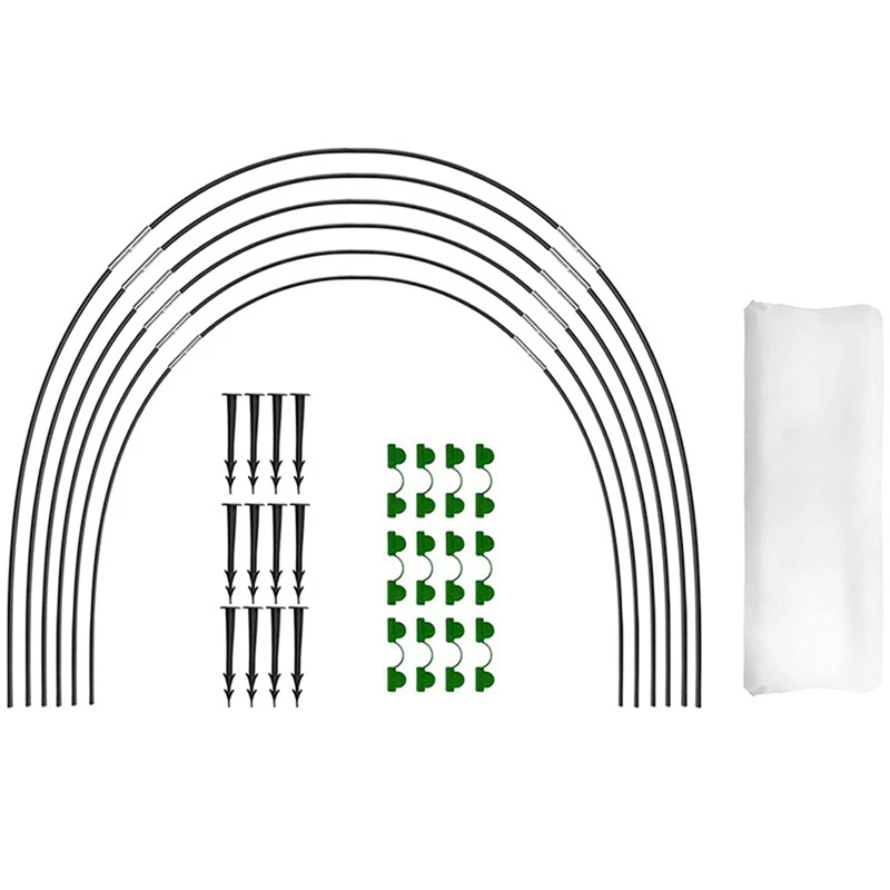 

Green Garden Crop Protection Hoops Garden Hoops Cloches For Growing Vegetables Rust-Free Grow Tunnel