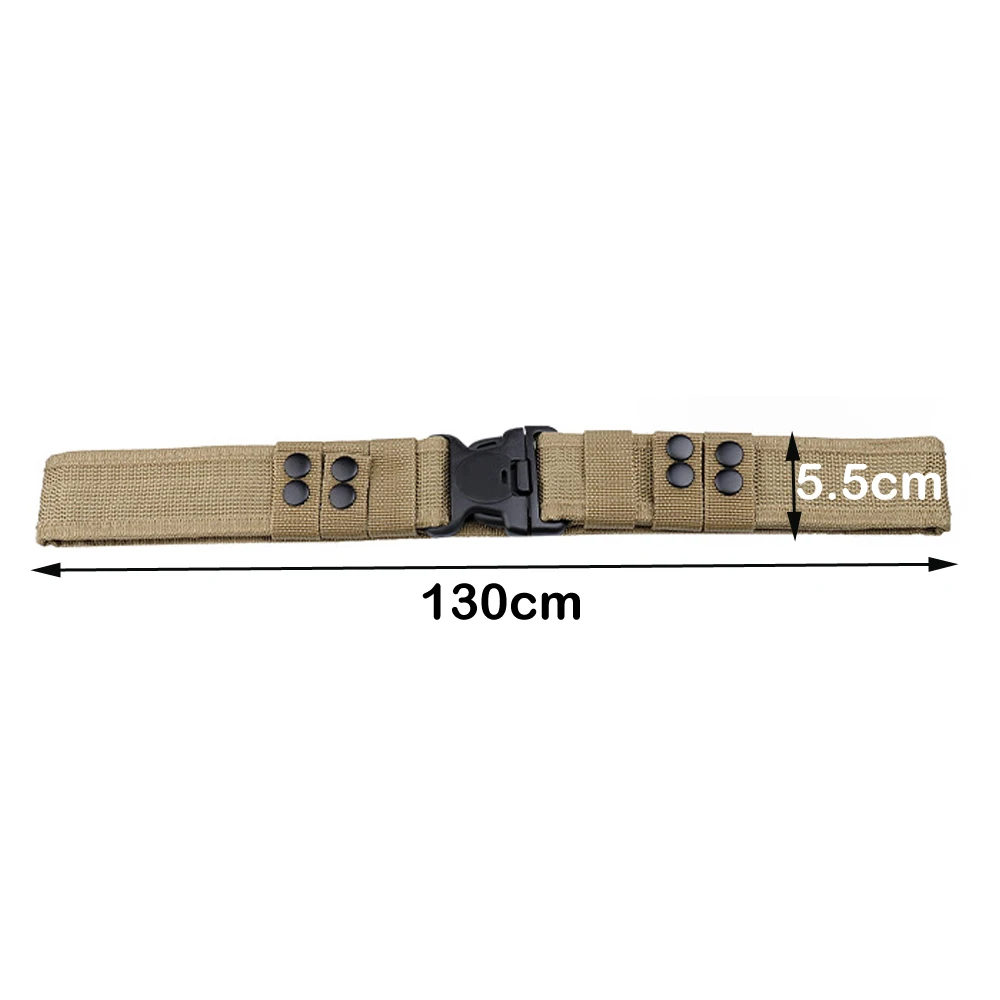 130CM Tactical Men Canvas Waistband Quick-Break Belt Army Style Combat Belts High Quality Outdoor Hunting Camouflage Waist Strap