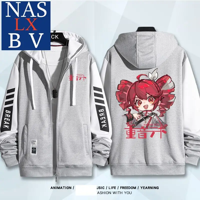 Anime Kasane Teto Jackets Autumn Winter Outerwear Fashion Hooded