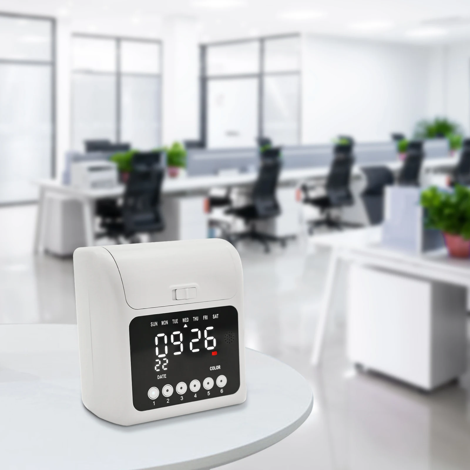 Employee Time Clock Calculating Time Clock Bundle Password Unlocking without Keys with 50 Cards for Companies