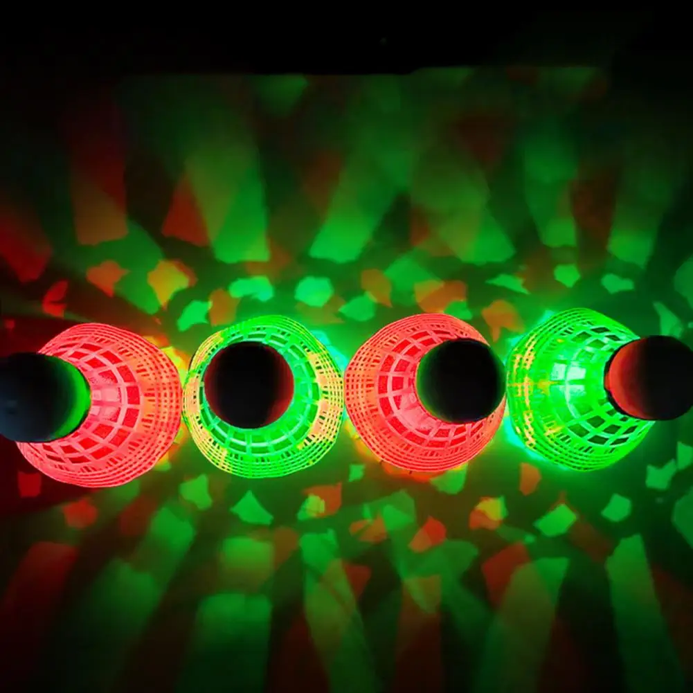Badminton Balls Set Badminton Colorful Led Shuttlecocks Set for Indoor/outdoor Sports Activities Nylon for Children