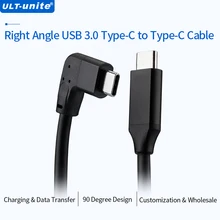 ULT-unite USB-C Cord Quick Charging Cable Right Angle USB 3.1 to Type C Charging Cable For Samsung Xiaomi Huawei Android Phone