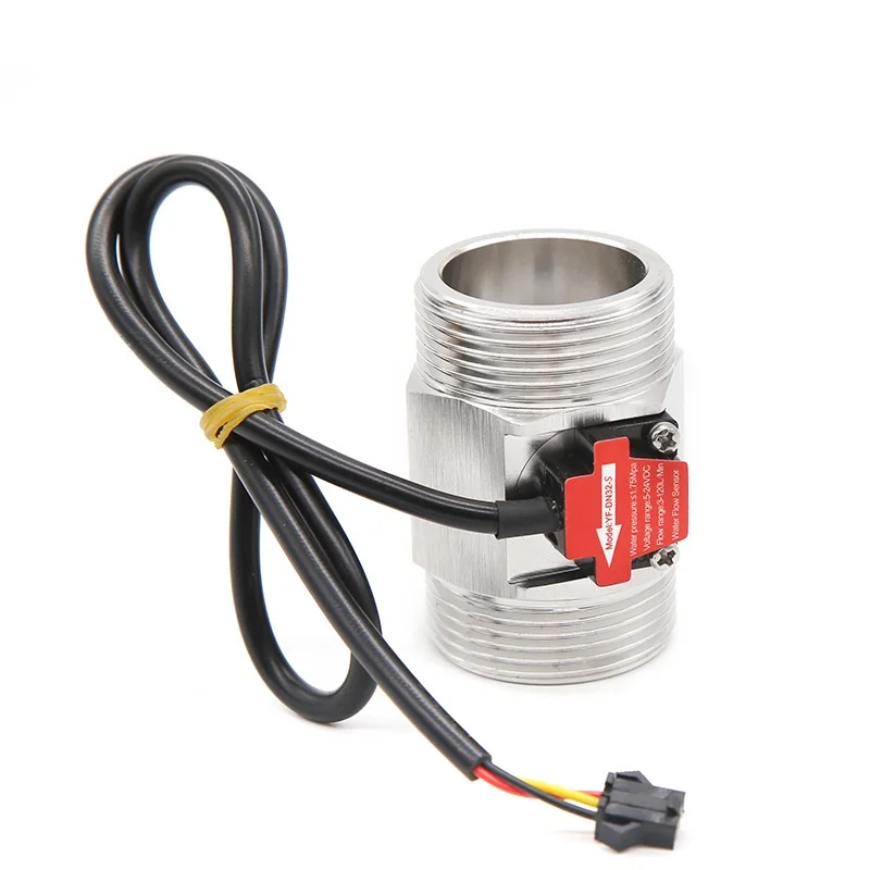 Sensore Di Flusso Acqua YF-DN40 - Turbina Hall, DC 3-24V, G1.5", Per Distributori E Impianti