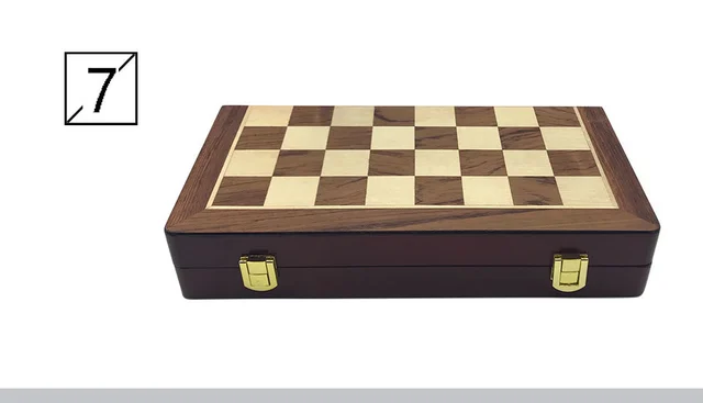 Tabuleiro de madeira dobrável com peças de xadrez erneia, conjunto de jogos  de alta qualidade de liga de metal retrô - AliExpress