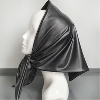 Womens Fashion Long Shawl Winter Warm Large Scarf Faux Leather Triangle Scarf Hijab Headscarf Covering Headwraps 1