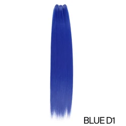 Ultra - Long Ombre Synthetic Hair Extensions - Smooth Straight Bundles, 36 Inches, Full to End - 28inches - 70cm (BLUE D1)