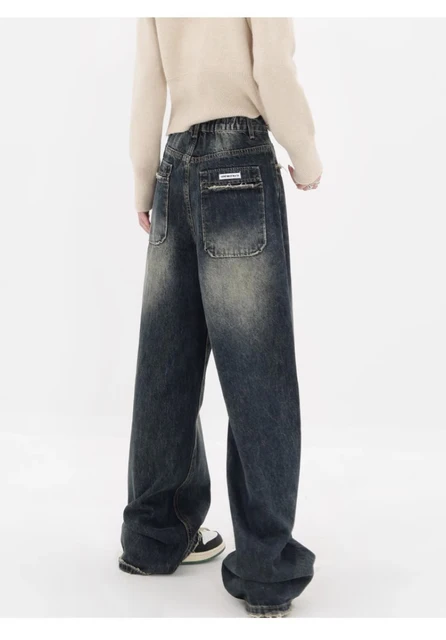 Harajuku Y2K jean ample femme Streetwear rétro mode taille haute pantalon haute rue ample jambe large Denim pantalon femmes 2