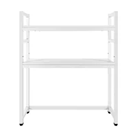 2-Tier Multipurpose Countertop Hutch Display Shelf for Home Dorm Office 1