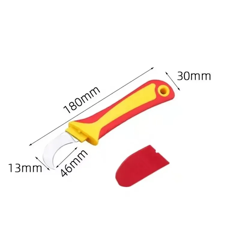 Peeling knife Electrician Knife Insulated Cable Stripping Snips Straight Curved Hook Fixed Blade Wire Stripper Peeling Hand TooL