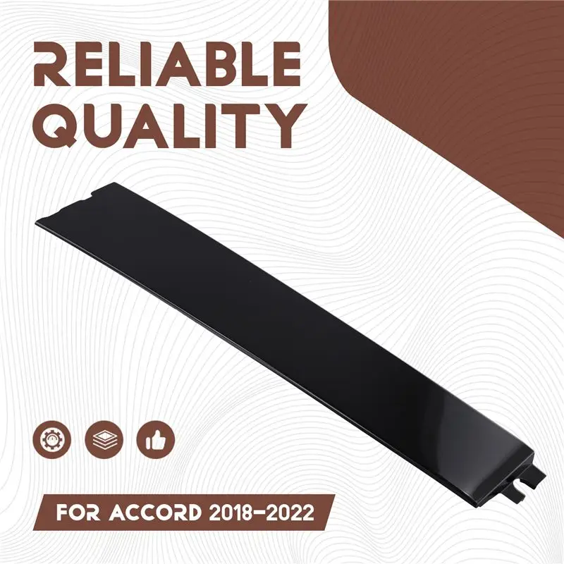 A73X-For Honda Accord 2018-2022 72970-TVE-H01 후면 좌측 도어 필러 몰딩 트림 프레임 액세서리 자동차 창 장식 액세서리