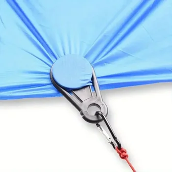 Camping Tent Disc Buckle Plastic Clip Outdoor Rainproof Tarpaulin Rope Alligator Clips Awning Tighten Fixed Buckle Accessories