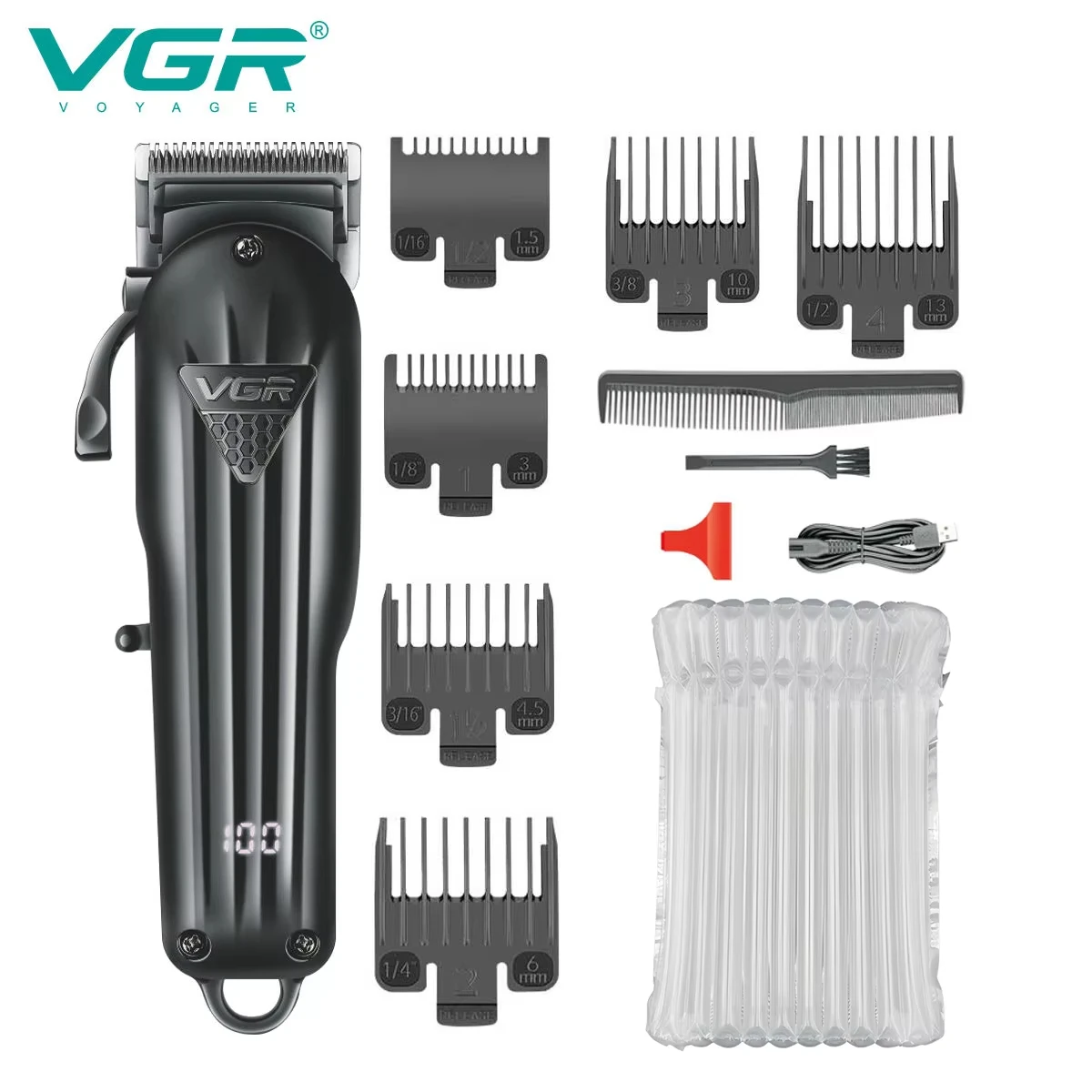 VGR مقص الشعر المهنية آلة قطع الشعر قابلة للشحن ال...
