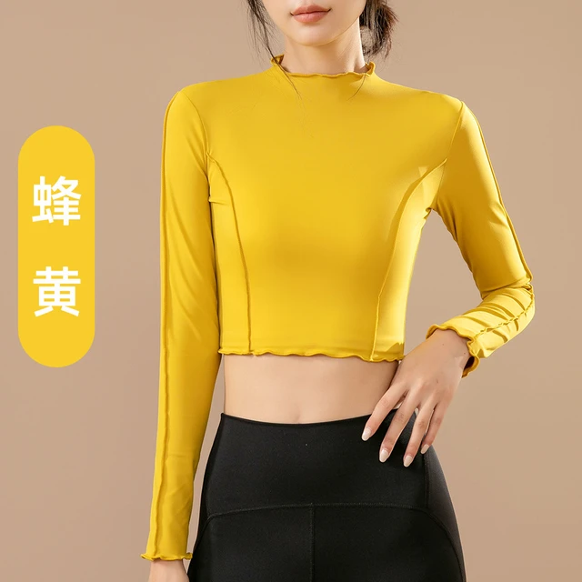 Yellow Sport Seamless Cropped Tee