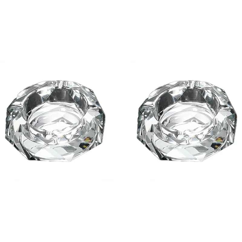 

2X, 10Cm Crystal Ashtray Glass Crafts Creative Personality Trend Home Office Hotel Club KTV Crystal Ashtray Ornaments