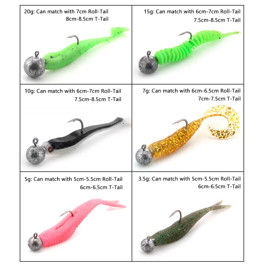 Jig Head Hook Set 6