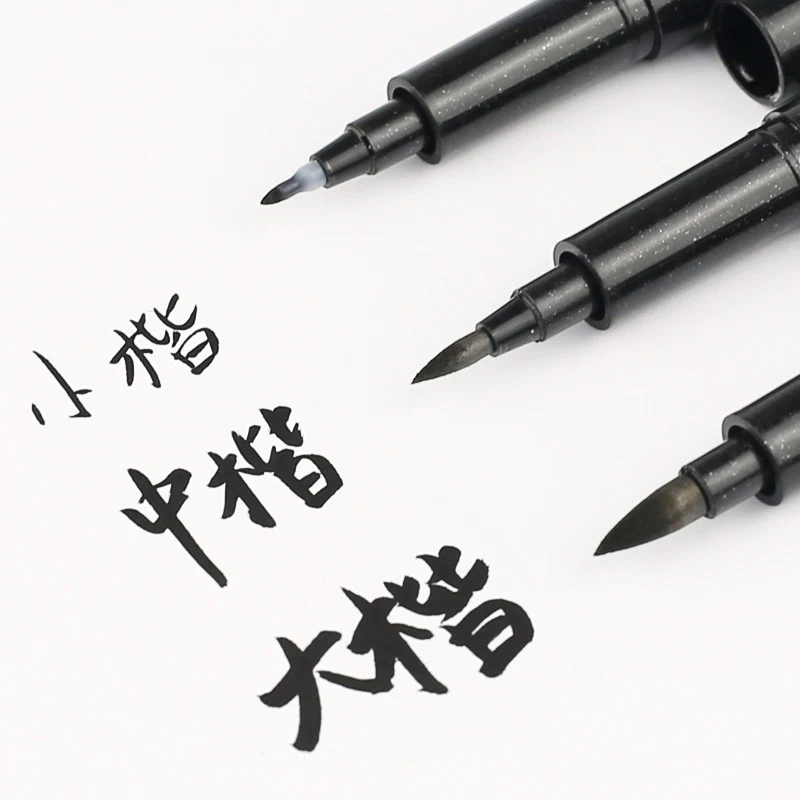 3/4 pcs/lot Hand Lettering Brush Pen Black Ink Calligraphy Pen Markers Art Writing Office School Supplies Stationery Student - 2