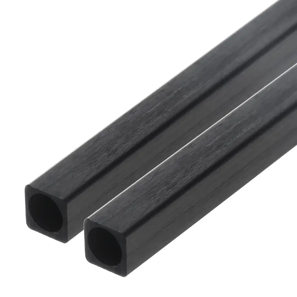 1-2-3-6pcs Carbon Fiber Square Tube Length X 500mm Outer Diameter 2mm 3mm 4mm 5mm 6mm 8mm 10mm Pultruded Carbon Fiber Tube image 2