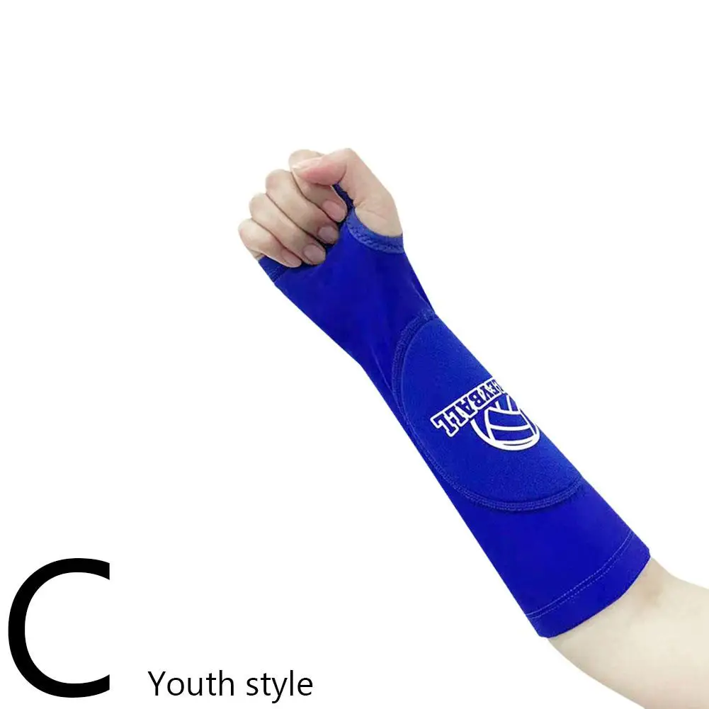 1pair Volleyball Arm Sleeves Passing Forearm Sleeves With Pad & Thumbhole For Youth Adult Children Protect Arms F2q9