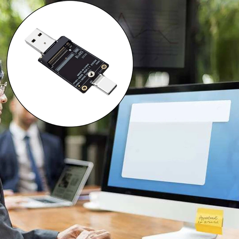JMS583 M.2 NVME SSD Adapter M.2 to USB A Type C Converter Support SSD 2230