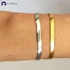 Bracelet Classique Minimaliste en Acier Inoxydable de 16 + 5cm pour Femme, Bijoux en Or, Largeur 2/3/4mm, Cadeau