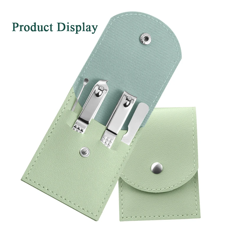 Manicure Set Pedicure Sets Nail Clipper Stainless Steel Professional Nail Cutter Tools Travel Case Kit 4Pcs nail clipper set nail care kit nail scissors set manicure pedicure kit manicure set manicure sets manicure nail clipper set nail clippers kit