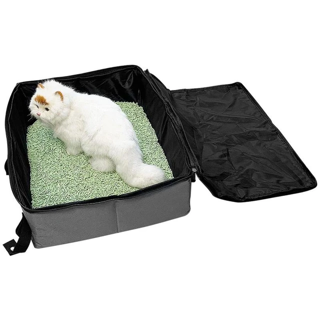 Lettiera per gatti portatile scatole per lettiera ricoperte pieghevoli per  gatti trasportino per animali domestici per lettiera per gatti lettiera da  viaggio impermeabile - AliExpress