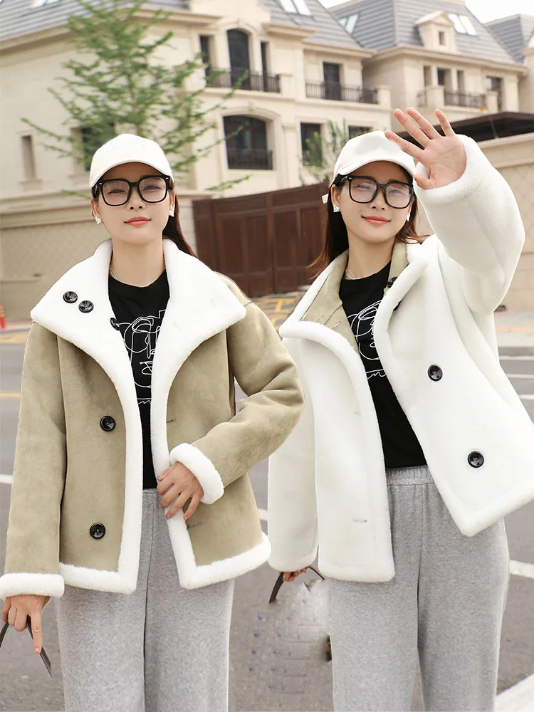 

2023 Winter Women's Clothing Double-Sided Thickened Faux Fur Coat Winter New