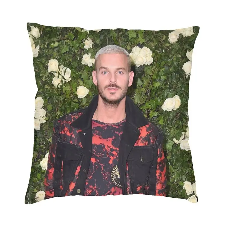 

Cool Matt Pokora Flower Square Throw Pillow Cover Home Decor 3D Two Side Printing Actor Singer Cushion Cover for Car