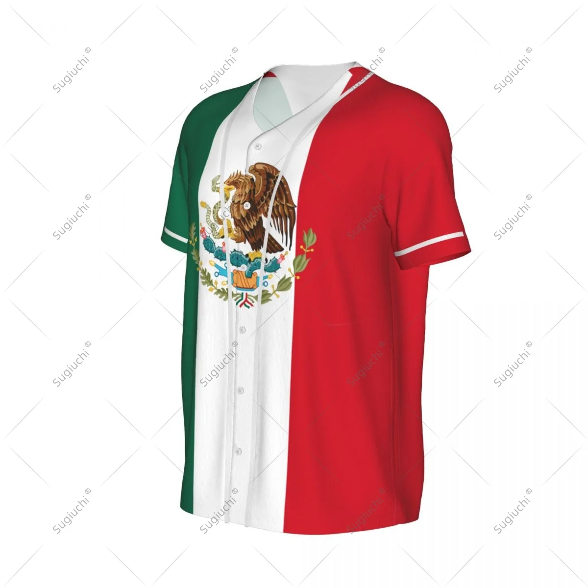 3D Printed Mexico Flag Men Baseball Jerseys Mesh Sports T-shirt Tees Name Nunber