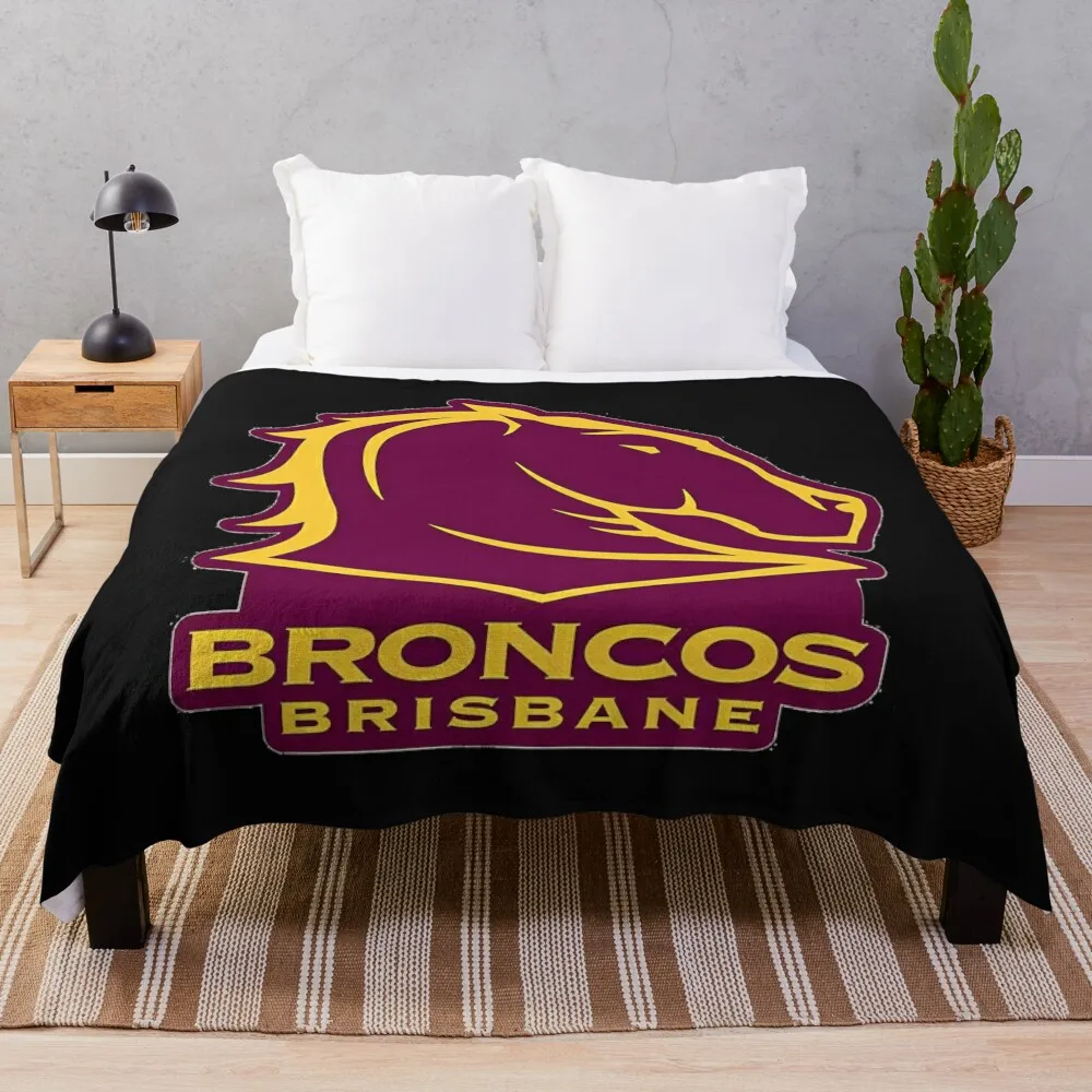 

Brisbane Broncos Throw Blanket Sofas heavy to sleep decorative Designers Blankets