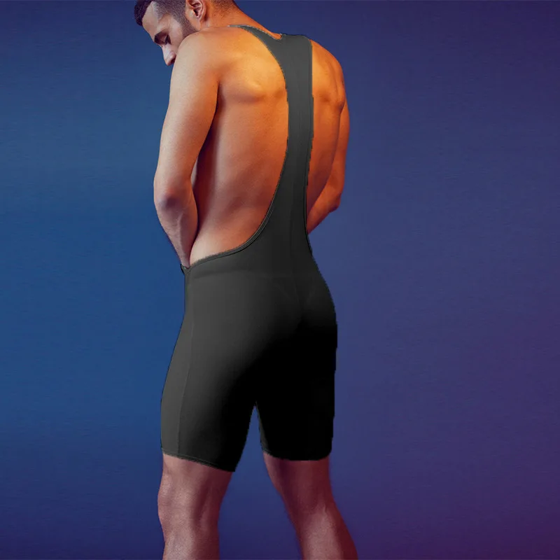 Description Picture 3 of itemMens Undershirts Leotard Bugle Pouch Underwear Workout Sports Fitness Wrestling Singlet Bodysuits Gay Jumpsuits Sissy Playsuits