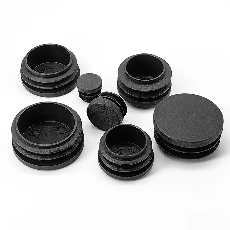 24ship Plastic Round Inner Plug For Steel pipe End Blanking Caps Anti Slip Alloy ladder chair leg Cover Furniture Protector Pad pipe end cap silicone rubber caps rubber caps silicone rubber plugs floor protector caps