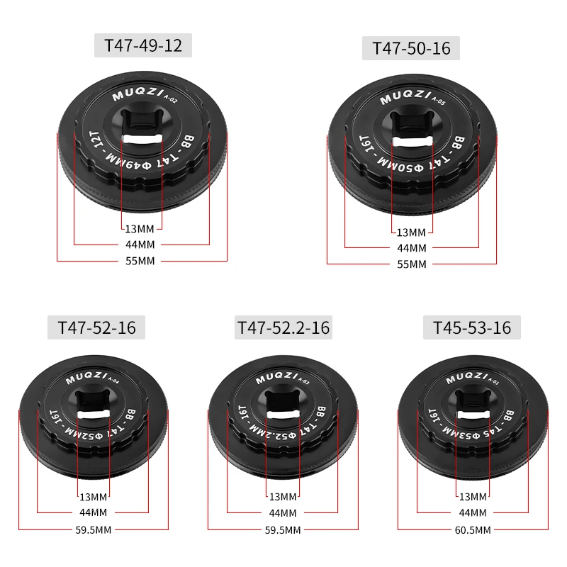 Advanced Bicycle Bottom Bracket Installation & Removal Tool - 12/16-Notch, 49-53mm Adjustable Range