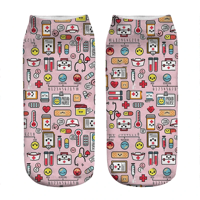 

Funny Women's socks Proud To Be a Nurse Medical Socks Woman harajuku Happy Novelty Breathable all-match gift Socks for women