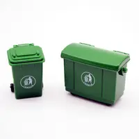 Plastic Dollhouse Miniature Trash Can Trendy Home Decor Toy Model Dollhouse Garbage Cans Doll House Decor Children 1