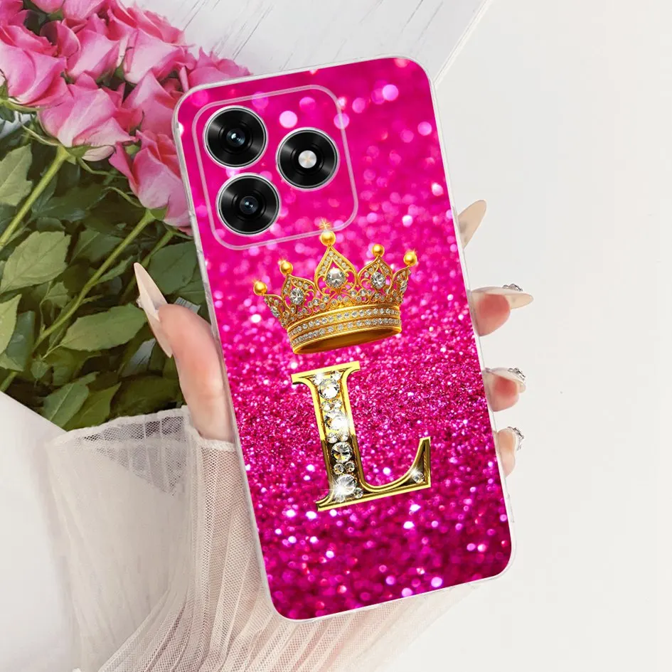 Luxury Crown Letters Soft Slim Silicone Phone Cover - Elegant Silicone Bumper Case